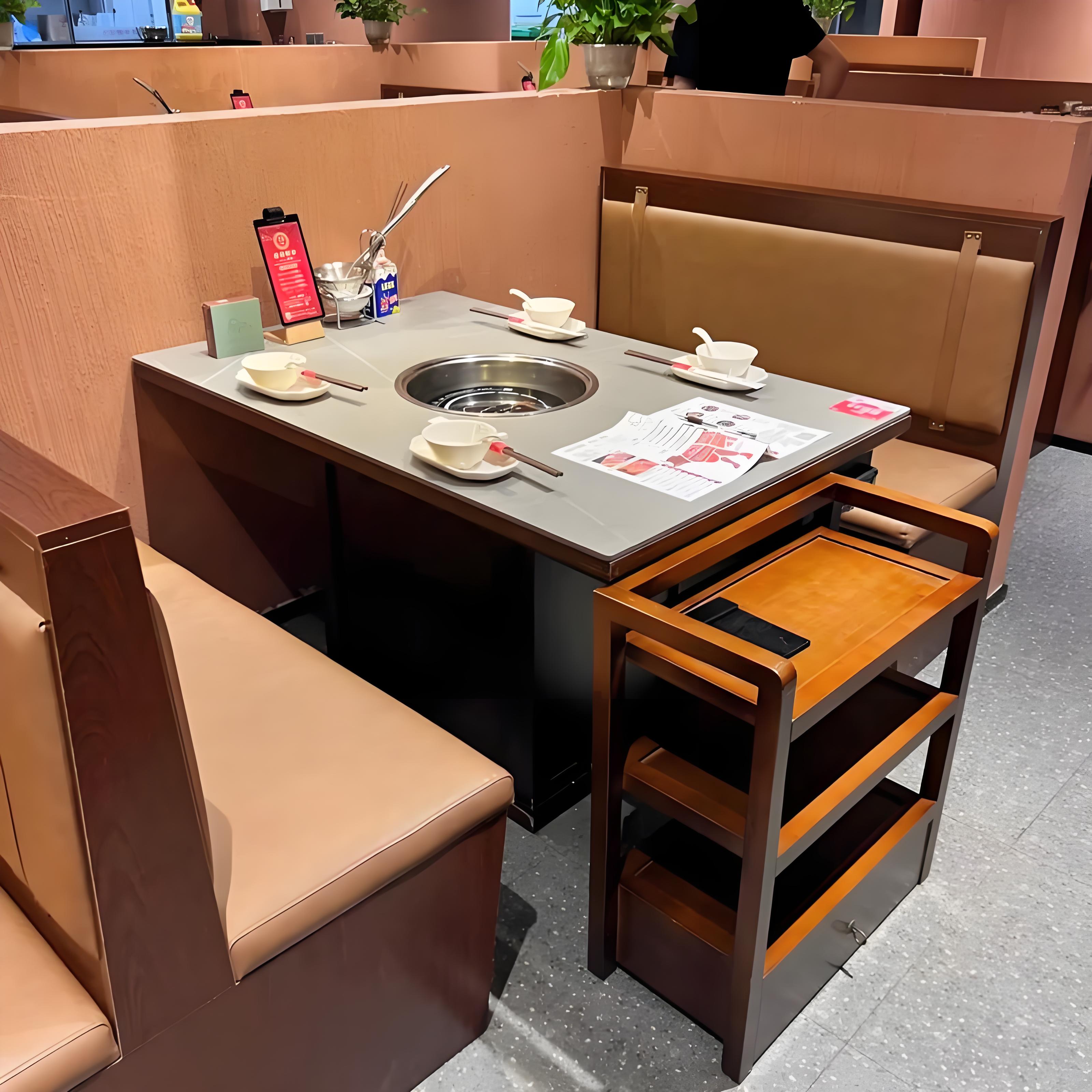 双鸭山市无烟净化灶台中餐桌 - 方案